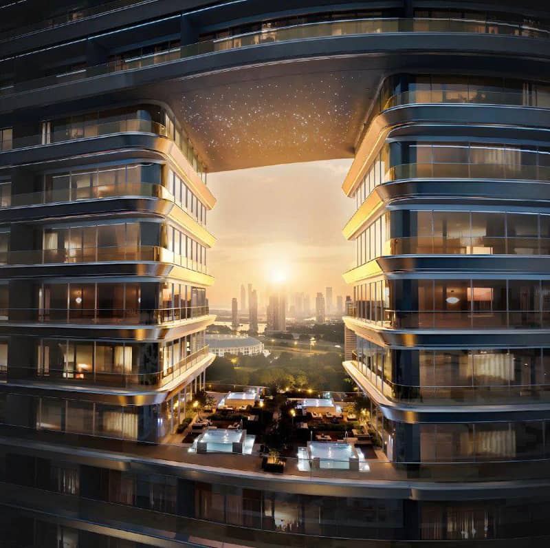 Новая высотная резиденция Sky Terraces с искусственным пляжем и ресторанами, Motor City, Дубай, ОАЭ — фото 3