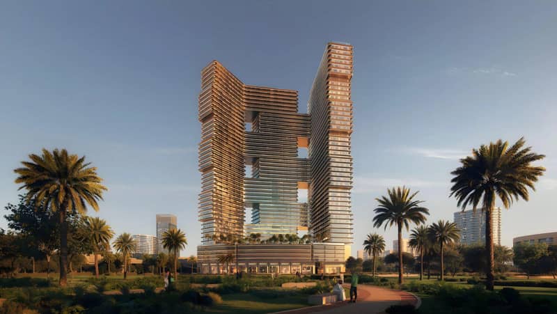 Новая высотная резиденция Sky Terraces с искусственным пляжем и ресторанами, Motor City, Дубай, ОАЭ — фото 2