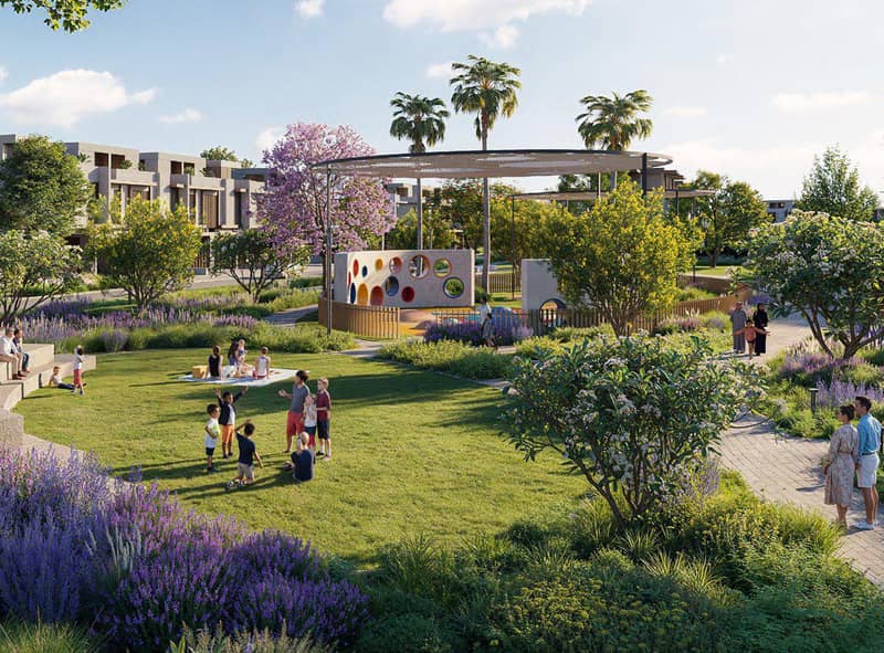 Новый жилой комплекс Nad Al Sheba Gardens Phase 11 с бассейнами и садами рядом с Даунтаун Дубай, Nad Al Sheba, Дубай, ОАЭ — фото 17