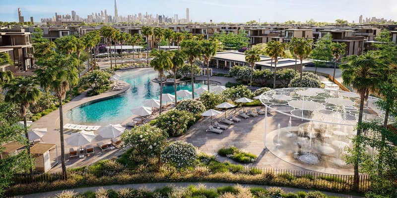 Новый жилой комплекс Nad Al Sheba Gardens Phase 11 с бассейнами и садами рядом с Даунтаун Дубай, Nad Al Sheba, Дубай, ОАЭ — фото 13