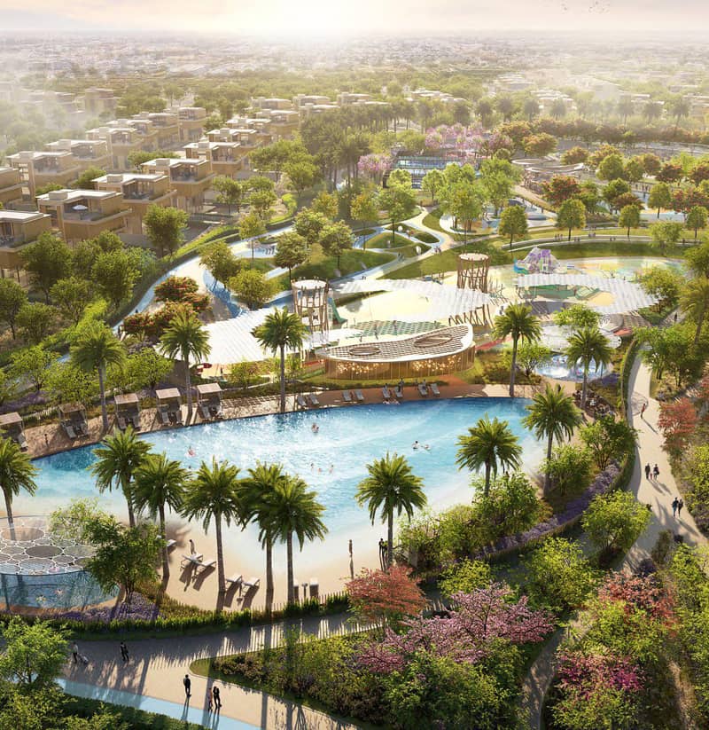 Новый жилой комплекс Nad Al Sheba Gardens Phase 11 с бассейнами и садами рядом с Даунтаун Дубай, Nad Al Sheba, Дубай, ОАЭ — фото 14
