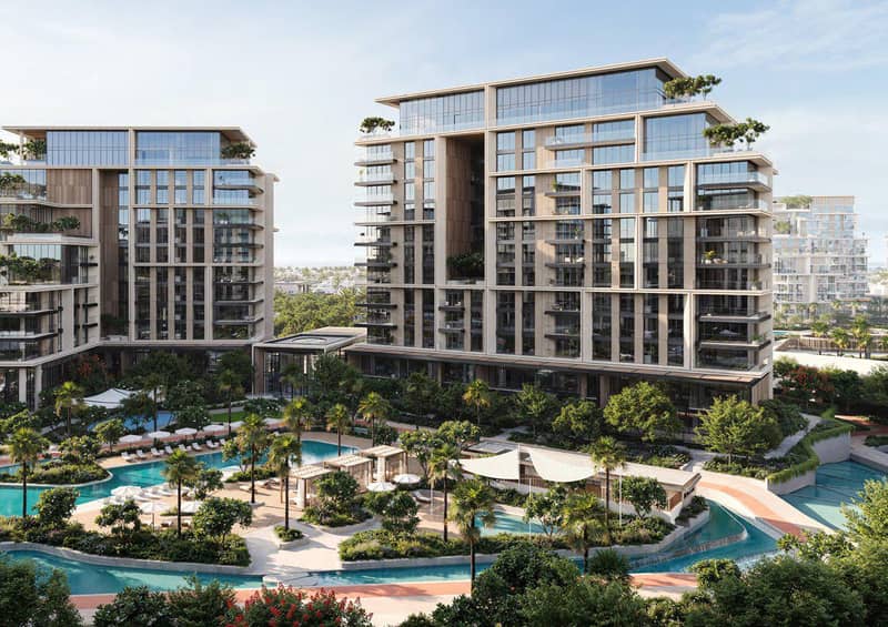 Новый проект City Walk Crestlane 4|5 с бассейнами, лужайками и водными украшениями, Al Wasl, Дубай, ОАЭ — фото 2