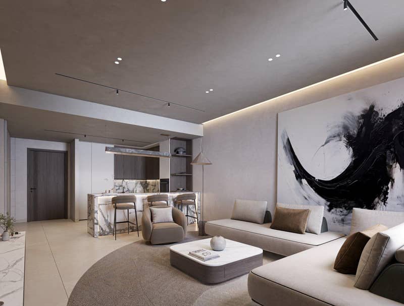 New complex of furnished apartments Zephyra with a park and picturesque views, 7 minutes from Persian Gulf, Dubai Islands, UAE — photo 5