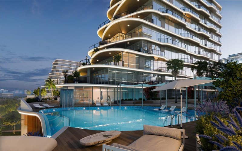 New complex of furnished apartments Zephyra with a park and picturesque views, 7 minutes from Persian Gulf, Dubai Islands, UAE — photo 15