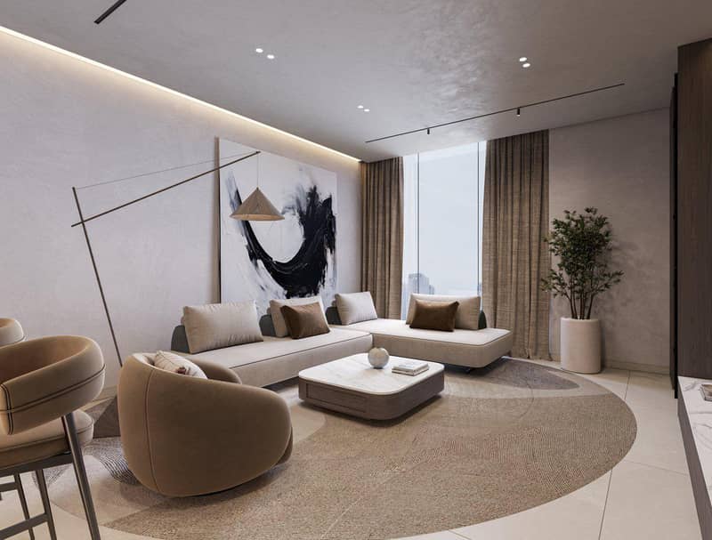 New complex of furnished apartments Zephyra with a park and picturesque views, 7 minutes from Persian Gulf, Dubai Islands, UAE — photo 4
