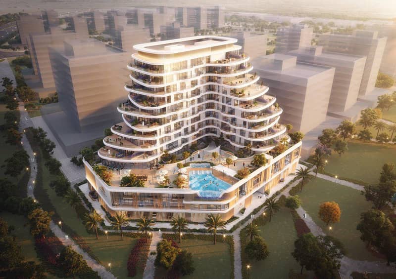 New complex of furnished apartments Zephyra with a park and picturesque views, 7 minutes from Persian Gulf, Dubai Islands, UAE — photo 22