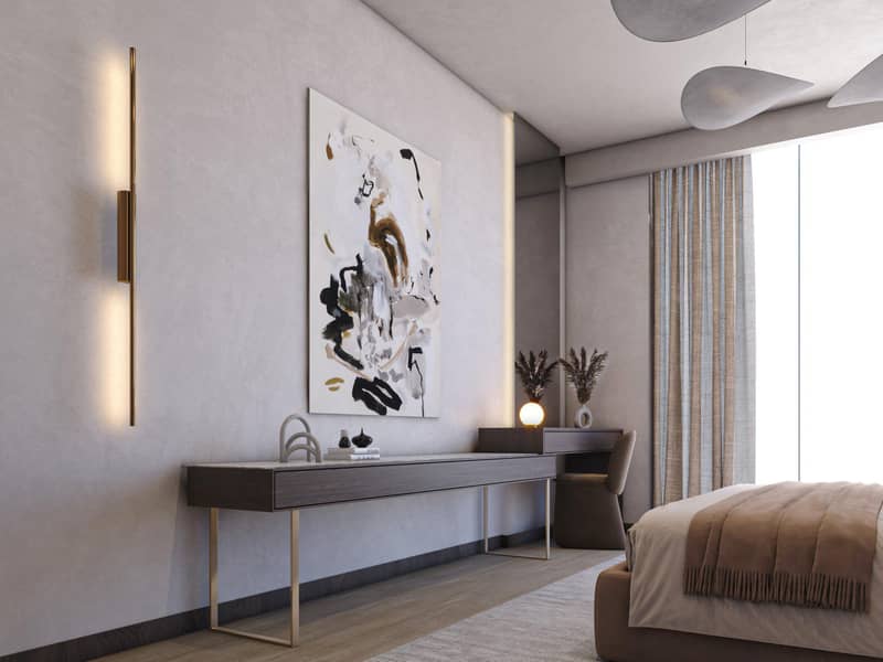 New complex of furnished apartments Zephyra with a park and picturesque views, 7 minutes from Persian Gulf, Dubai Islands, UAE — photo 7