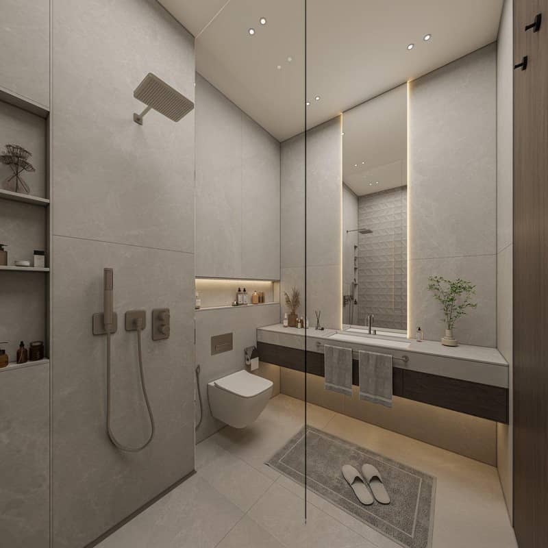 New complex of furnished apartments Zephyra with a park and picturesque views, 7 minutes from Persian Gulf, Dubai Islands, UAE — photo 9