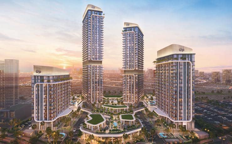 Mirdad Towers contemporary residential complex in Motor City district, Dubai, UAE — photo 3