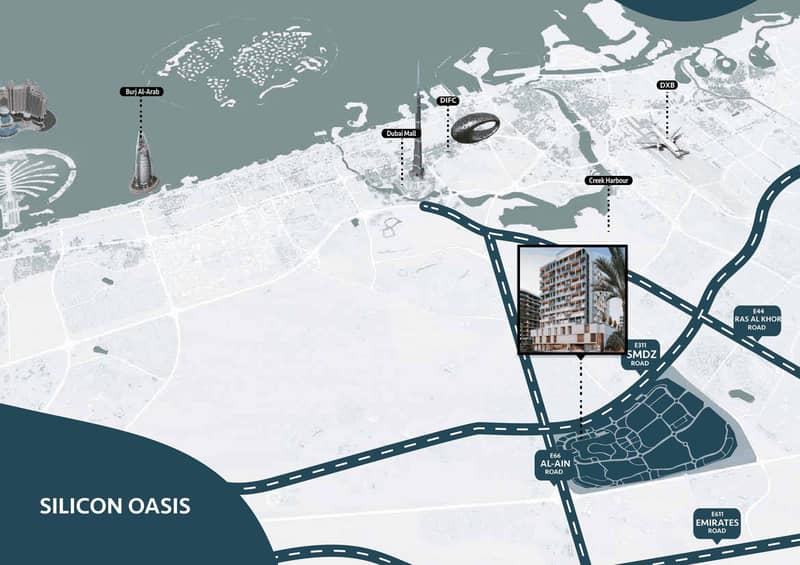 1 новая квартира в ЖК Oasis Lofts в Silicon Oasis — фото 14