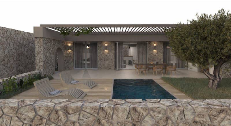 Spacious houses with swimming pools and terraces, overlooking the sea and green hills, Loutraki, Crete, Greece — photo 3