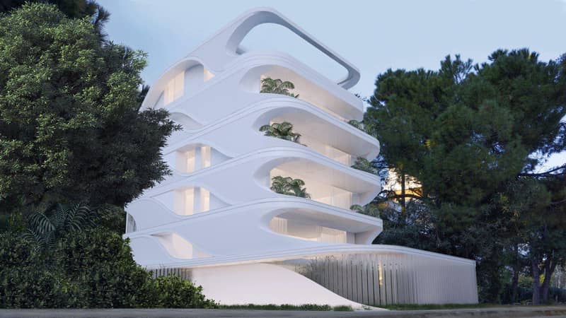 New complex of apartment with private swimming pools at 100 meters from the beach, in the center of Voula, Greece — photo 2