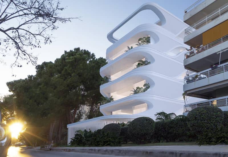 New complex of apartment with private swimming pools at 100 meters from the beach, in the center of Voula, Greece — photo 12