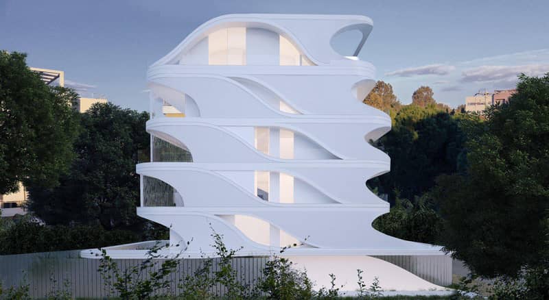 New complex of apartment with private swimming pools at 100 meters from the beach, in the center of Voula, Greece — photo 14