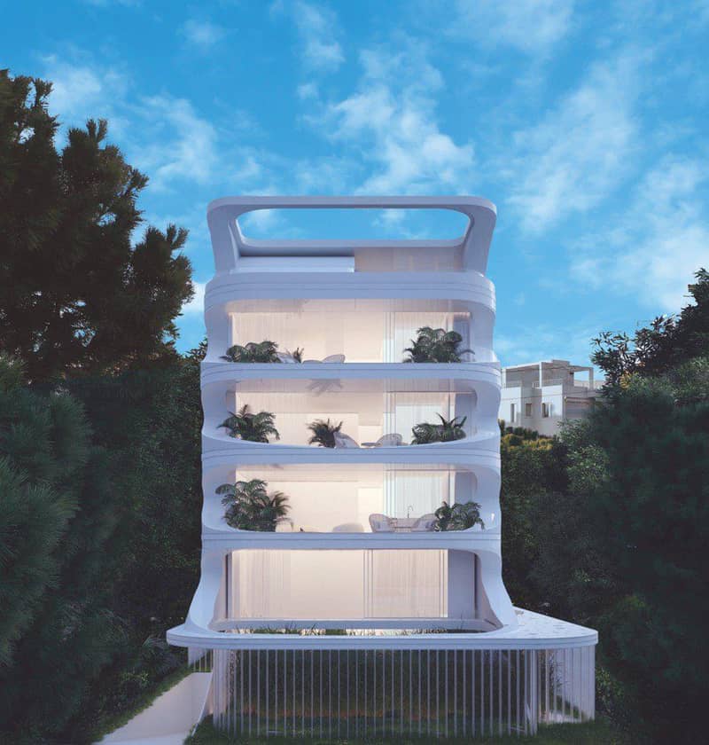 New complex of apartment with private swimming pools at 100 meters from the beach, in the center of Voula, Greece — photo 13