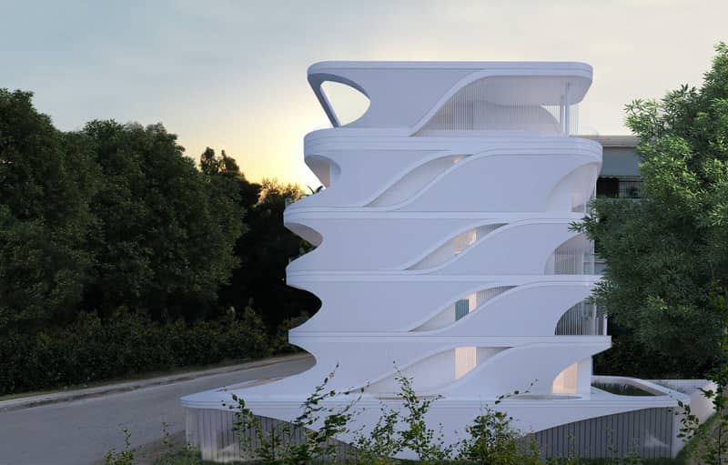New complex of apartment with private swimming pools at 100 meters from the beach, in the center of Voula, Greece — photo 15