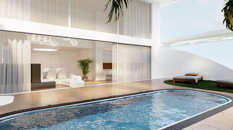 New complex of apartment with private swimming pools at 100 meters from the beach, in the center of Voula, Greece — photo 10