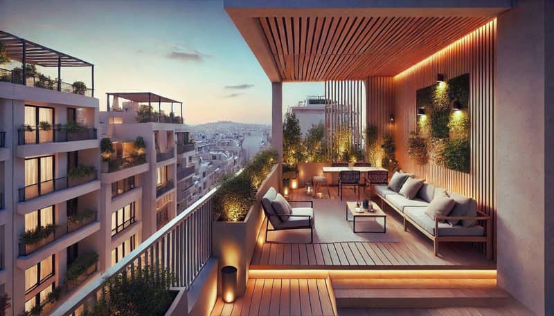 Modern residential complex with a gym in Exarchia area, Athens city center, Greece — photo 2