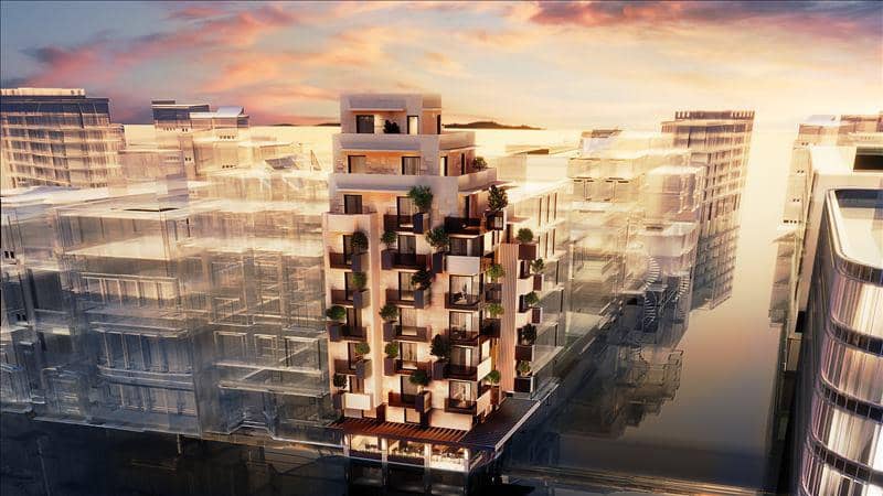 New building with an elevator close to a metro station and the port of Piraeus, Greece — photo 4