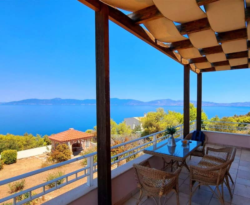 Residence with a swimming pool, a garden and a panoramic view, 500 meters from the beach, Theologos, Greece — photo 2