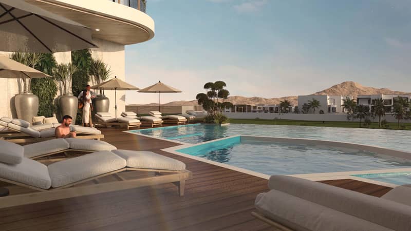 New apartments in the prestigious Muscat Hills golf complex with a swimming pool and gym, Oman — photo 6