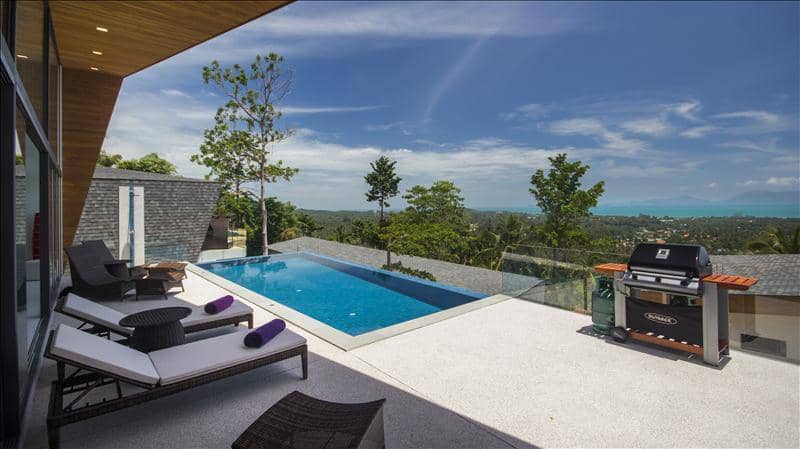 Residence with a swimming pool and a panoramic view, Samui, Thailand — photo 21