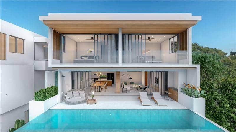 Complex of villas with a sea view in a quiet area, near Fisherman's Village, Samui, Thailand — photo 4