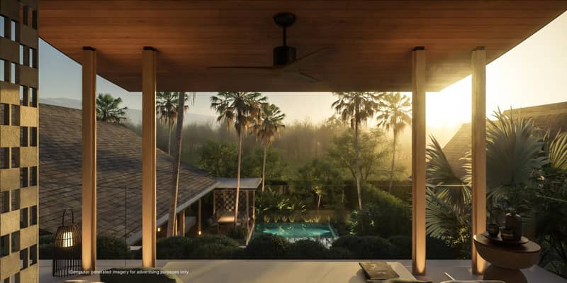 Luxury villas in Thai traditional architectural style, with swimming pools, surrounded by greenery, Phuket, Thailand — photo 4
