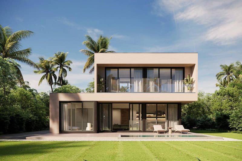 Complex of tropical villas with swimming pools close to the beach, Samui, Thailand — photo 19