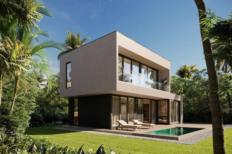 Complex of tropical villas with swimming pools close to the beach, Samui, Thailand — photo 18