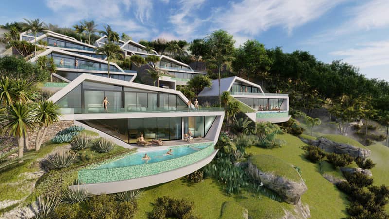 New residential complex of villas with swimming pools and sea views, 8 minutes drive to Bo Phut beach, Samui, Thailand — photo 3