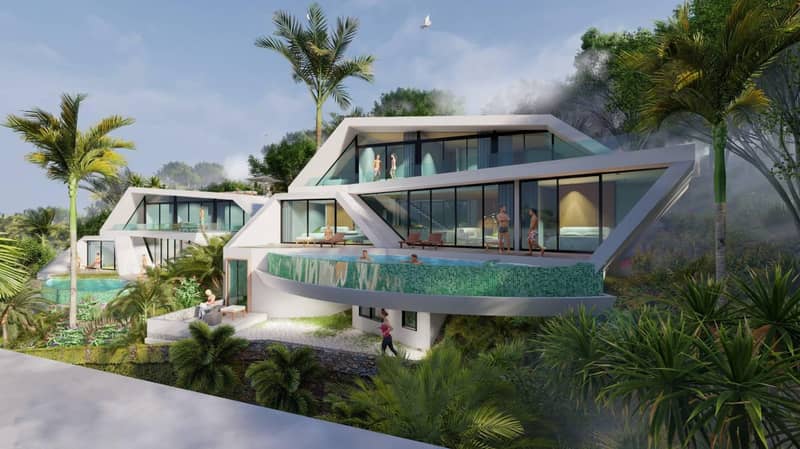 New residential complex of villas with swimming pools and sea views, 8 minutes drive to Bo Phut beach, Samui, Thailand — photo 4