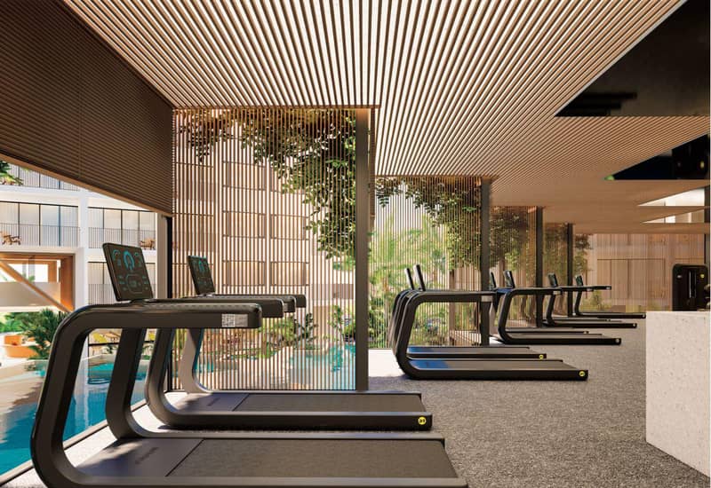 Modern residential complex with a large swimming pool opposite a shopping center in Chalong, Phuket, Thailand — photo 12