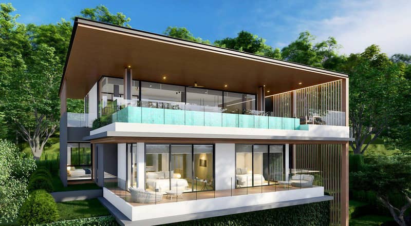 Complex of villas with swimming pools and panoramic views close to beaches, Chalong, Phuket, Thailand — photo 3