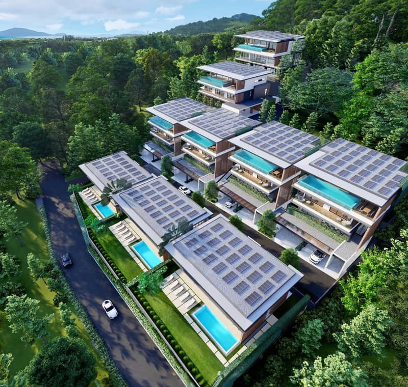 Complex of villas with swimming pools and panoramic views close to beaches, Chalong, Phuket, Thailand — photo 2
