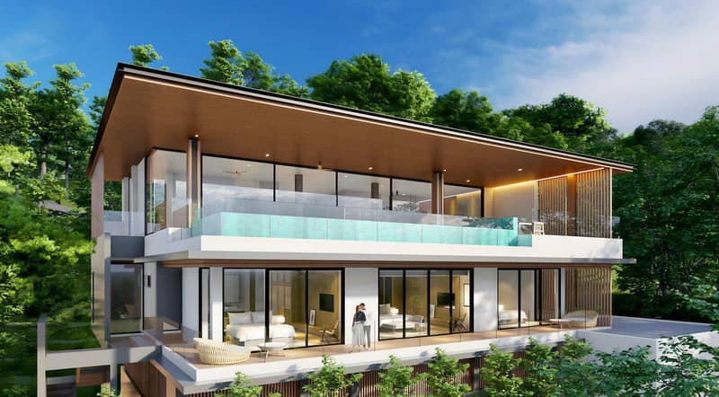 Complex of villas with swimming pools and panoramic views close to beaches, Chalong, Phuket, Thailand — photo 4