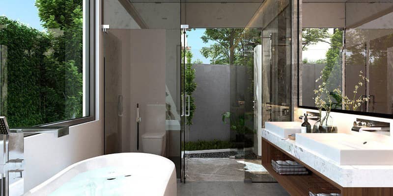 Complex of villas with swimming pools and gardens close to Layan Beach, Phuket, Thailand — photo 9