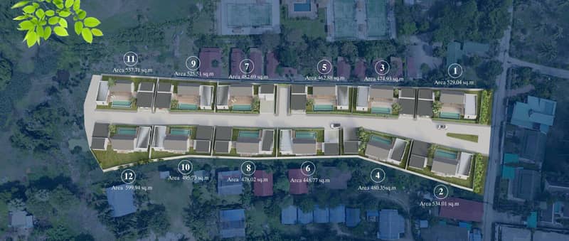 Комплекс новых одноэтажных вилл с бассейнами рядом с морем, 300 метров от пляжа, Самуи, Сураттхани, Таиланд — фото 12