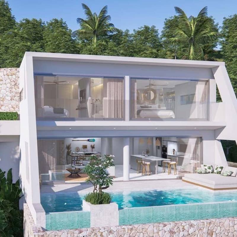 Complex of villas with swimming pools close to the center of Chaweng, Samui, Thailand — photo 7