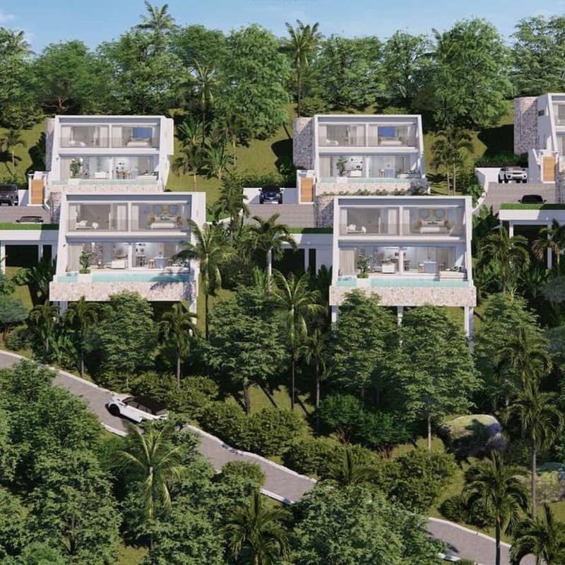 Complex of villas with swimming pools close to the center of Chaweng, Samui, Thailand — photo 2