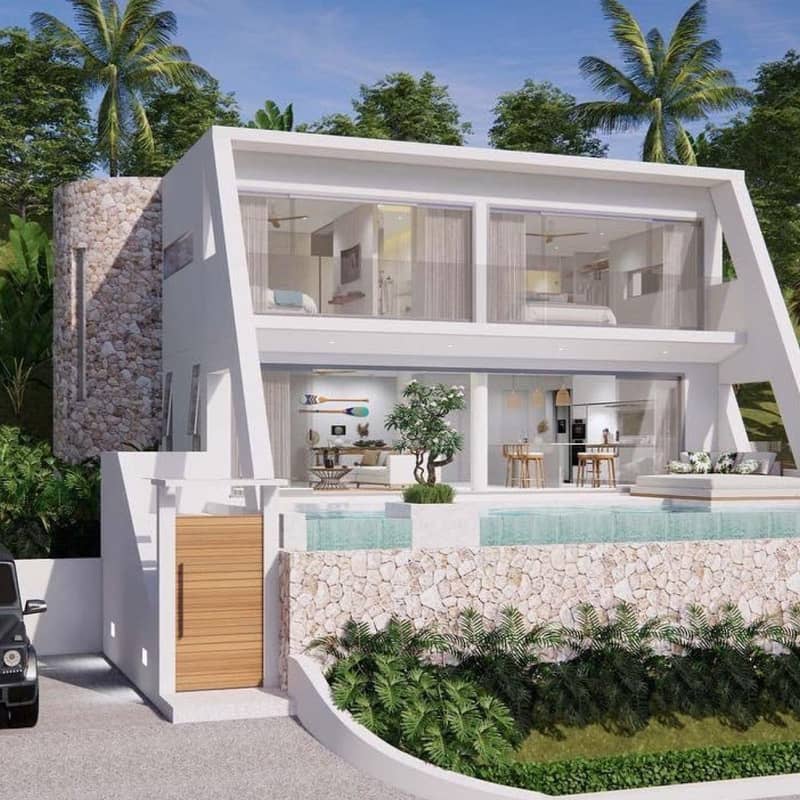 Complex of villas with swimming pools close to the center of Chaweng, Samui, Thailand — photo 8