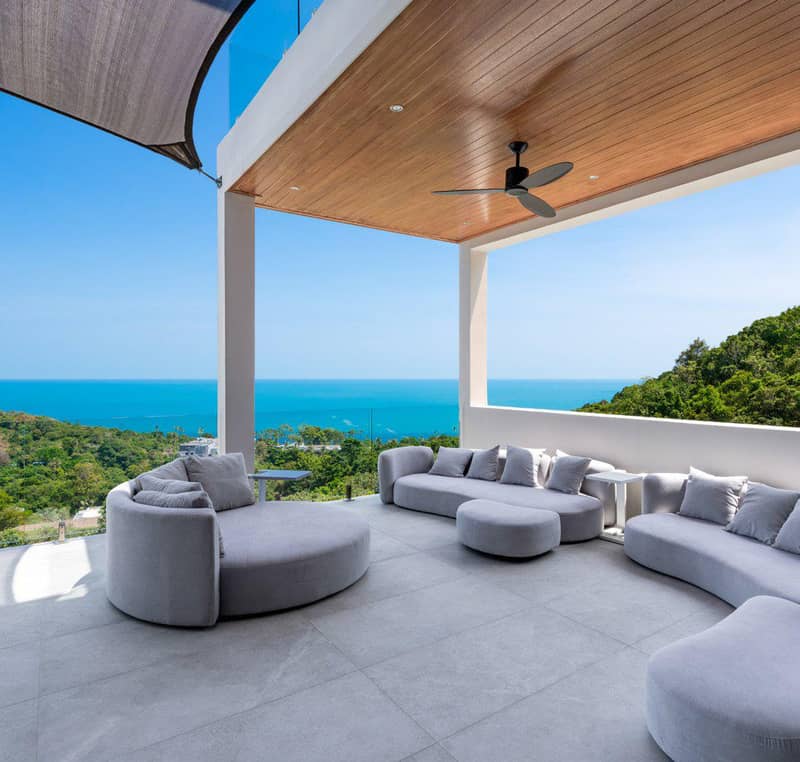 New complex of villas with swimming pools and panoramic sea views near the beach, Samui, Thailand — photo 9