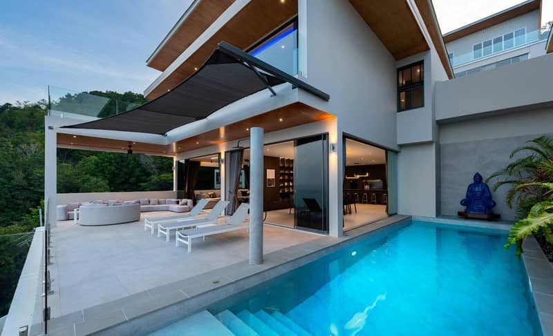 New complex of villas with swimming pools and panoramic sea views near the beach, Samui, Thailand — photo 10