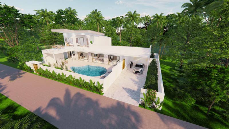 New residential complex of villas with swimming pools and sea views, Choeng Mon, Samui, Thailand — photo 4