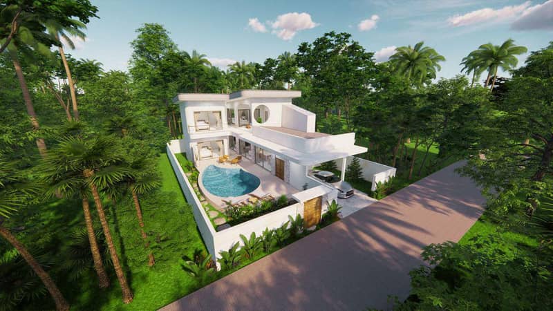 New residential complex of villas with swimming pools and sea views, Choeng Mon, Samui, Thailand — photo 3