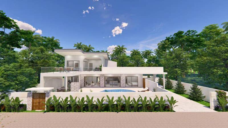 New residential complex of villas with swimming pools and sea views, Choeng Mon, Samui, Thailand — photo 9