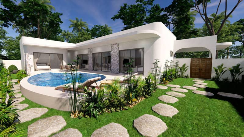 New residential complex of villas with swimming pools and sea views, Choeng Mon, Samui, Thailand — photo 7