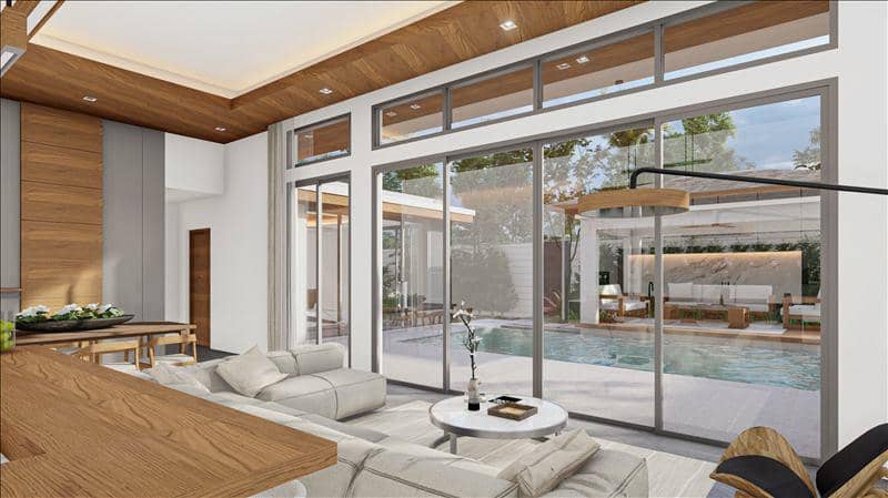 New complex of exclusive villas with swimming pools at 900 meters from Mai Khao Beach, Phuket, Thailand — photo 4