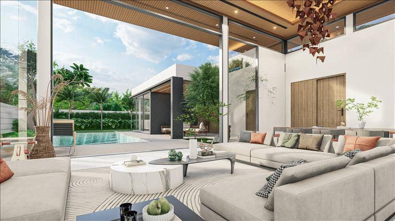 New complex of modern villas with swimming pools close to the beach and an international school, Phuket, Thailand — photo 4