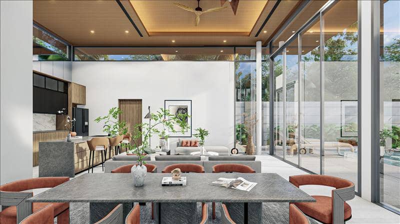 New complex of modern villas with swimming pools close to the beach and an international school, Phuket, Thailand — photo 6